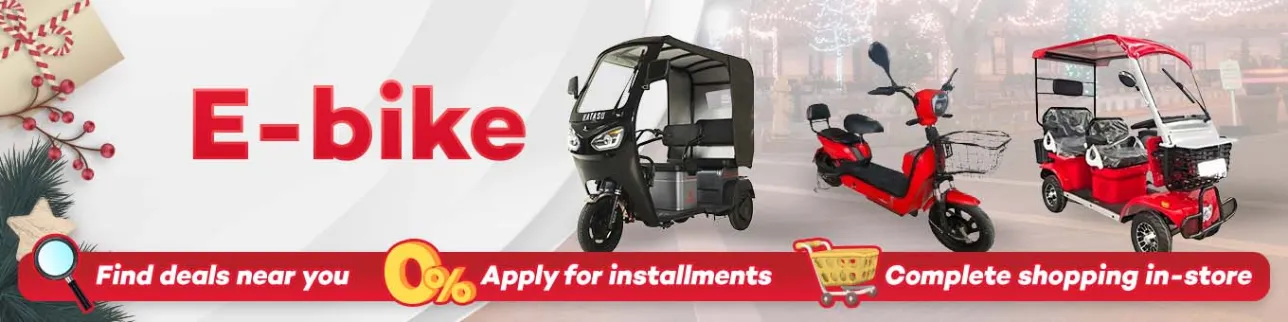 Banner for e-bike and electric bikes available on Shopping Mall Philippines
