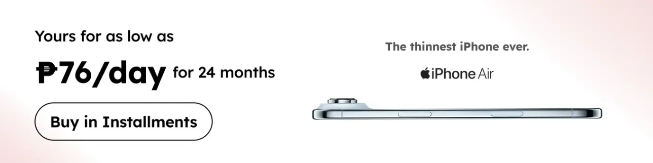 Banner showing iPhone air pre-order at shoppingmall